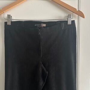 Alice + Olivia Elegant Women’s Suede Black Leggings